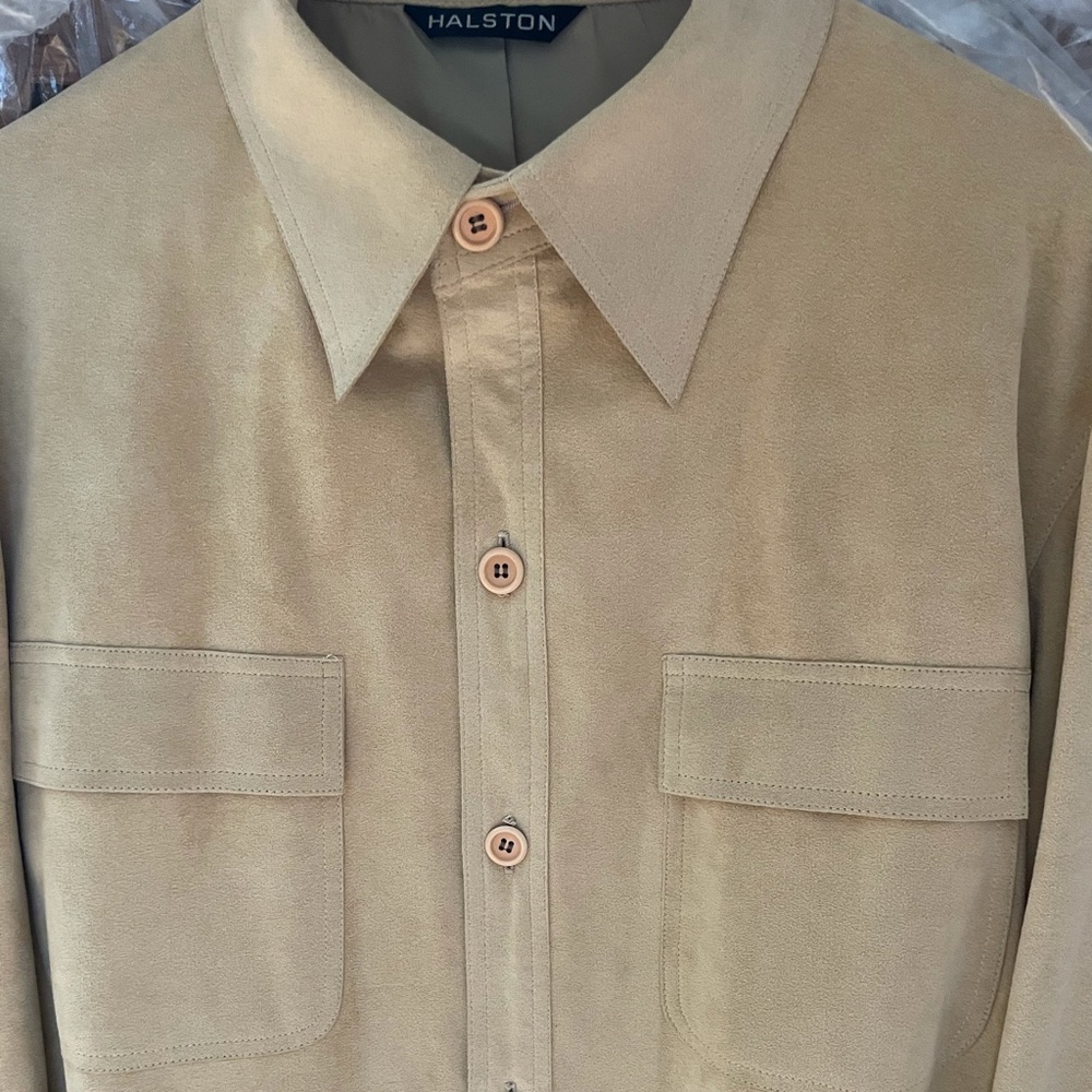 Halston Ultrasuede Jac-Shirt